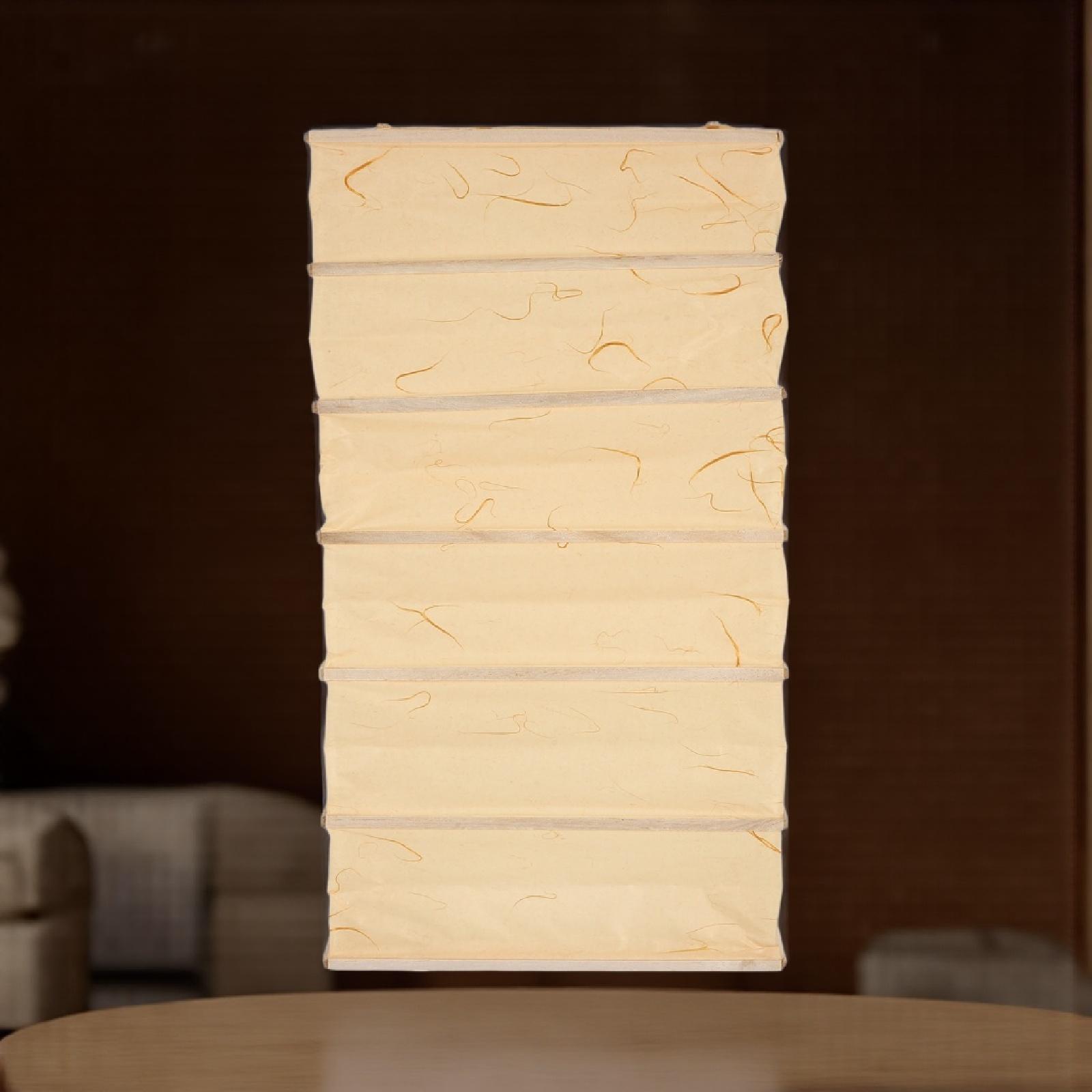 Sustainable Living Is - Rectangular Foldable Paper Lampshade with Sustainable