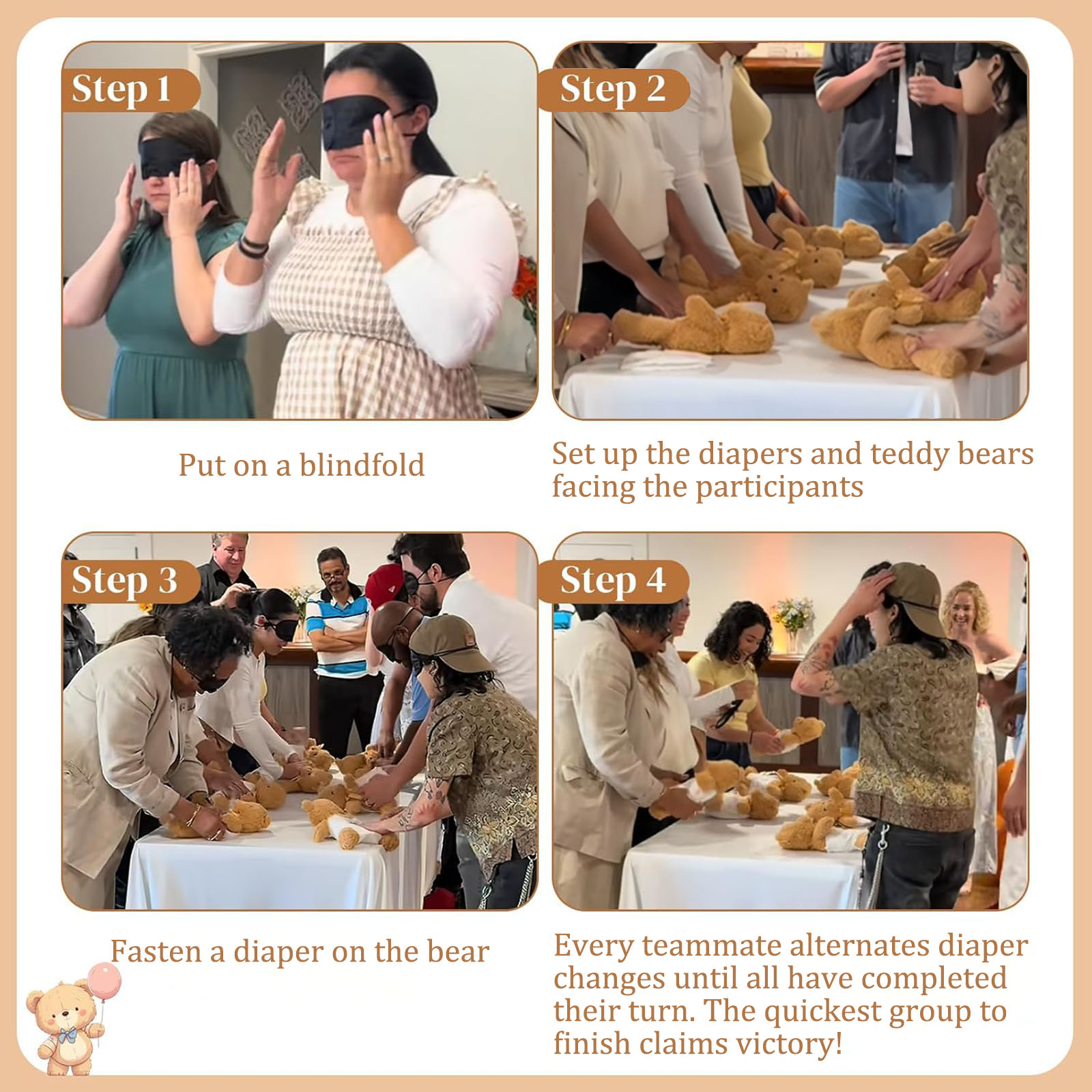 4/6/8/12 Sets Baby Shower Game - Cloth Diaper Insert review and price